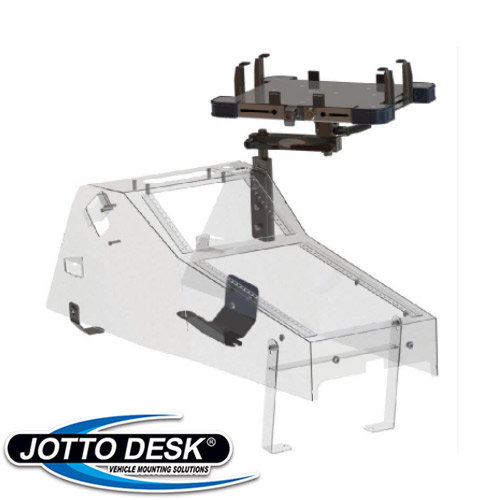 2020+ Ford PI Utility Console Side Mount w/A-MOD Laptop Mount (Tall Clamps)-Jotto Desk